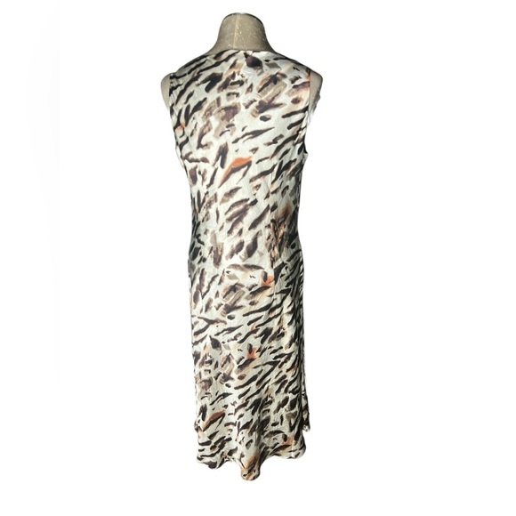 Lane Bryant vtg animal print Sleeveless Sheath 100% silk Dress 14 - Picture 4 of 8